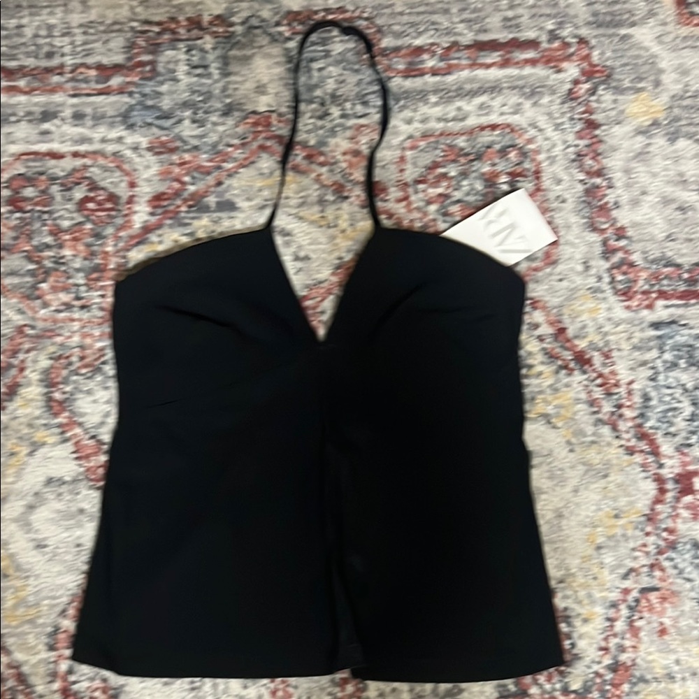 NWT… Zara Black Halter Tank Top